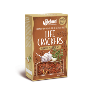 Lifefood Life Crackers A la bramborák česnekové s majoránkou BIO RAW 90 g